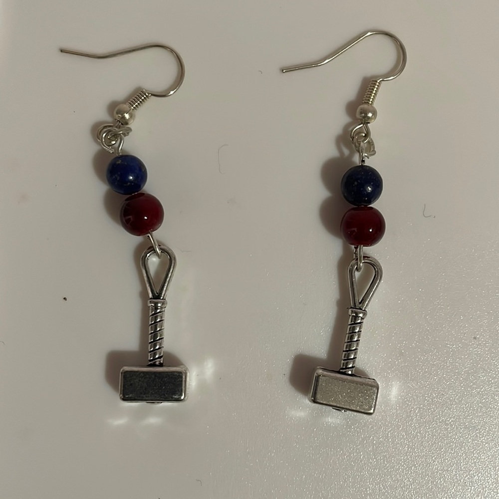 Homemade Earrings Thor’s Hammer